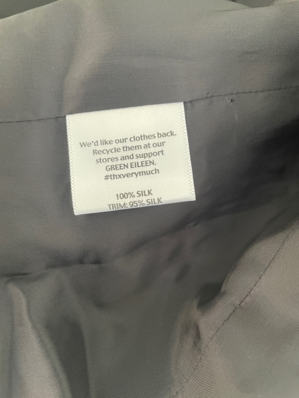 Eileen Fisher 100% Silk Black Open-Front Blazer Jacket PS - Picture 3 of 5